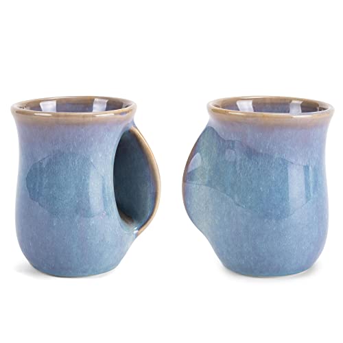 Elanzedesignsreactiveglaze14ounceceramichandwarmermugssetof2blueoceansunrise  Urban Country Home Decor Elanze designs reactive glaze 14 ounce ceramic handwarmer mugs set of 2 blue ocean sunrise  urban country home decor