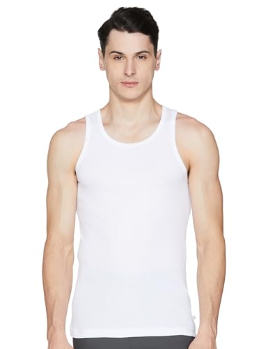 Image of Jockey 8823 Men Super Combed Cotton Rib Round Neck Sleeveless Vest with StayFresh Properties (Pack of 3) Regular Fit