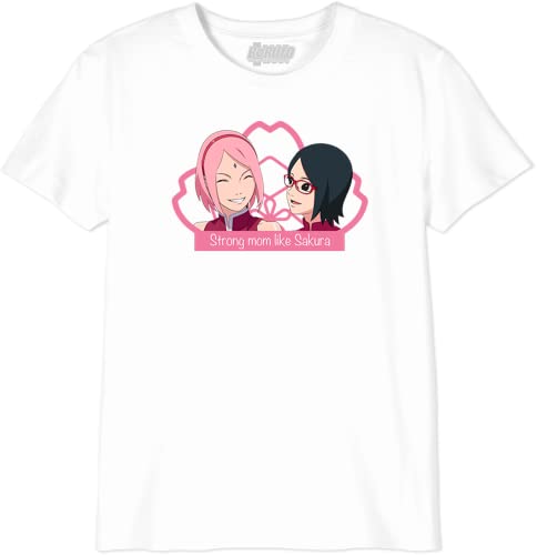 Boruto « Mother's Day Sakura » GIBORUTTS001 Camiseta Infantil, Color Blanco, Talla 12 años, Blanco, 12 Años