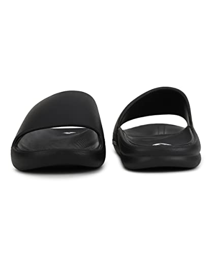 Image of Aqualite Men's Slides Slippers | Slip-On Flat Base Flipflop for Men | Anti-Skid Sole, Lightweight & All-Day Comfort | Casual Home & Outdoor Sandal for Men