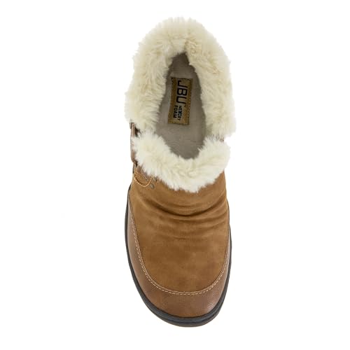 Image of JBU Women's Heather Slip On Cozy Comfortable Memory Foam APMA Accepted Walking Flat