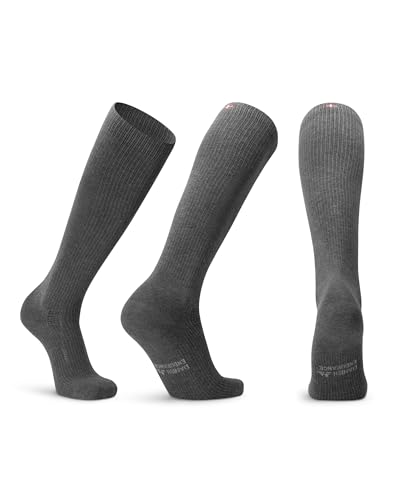 Graduated Compression Socks in Organic Cotton (Grey 1-pack, US Women 8-10 // US Men 6.5-8.5)