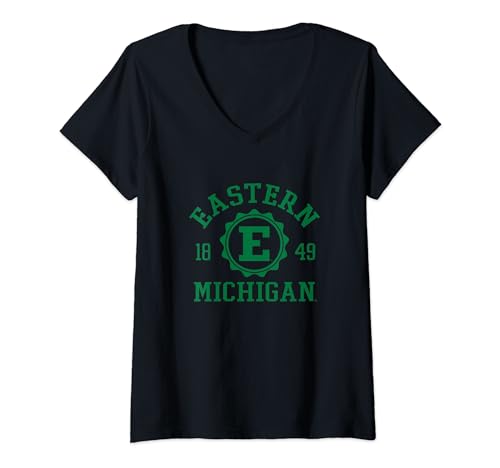 Eastern Michigan Eagles Stamp Logo Officially Licensed V-Neck T-Shirt