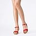 DREAM PAIRS Womens Open Toe Buckle Ankle Strap Platform Wedge Sandal, Red/Pu-8 (Nini-8)