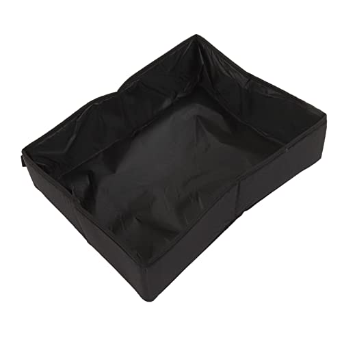 Caja de arenero plegable para gato portátil color negro miniatura 1