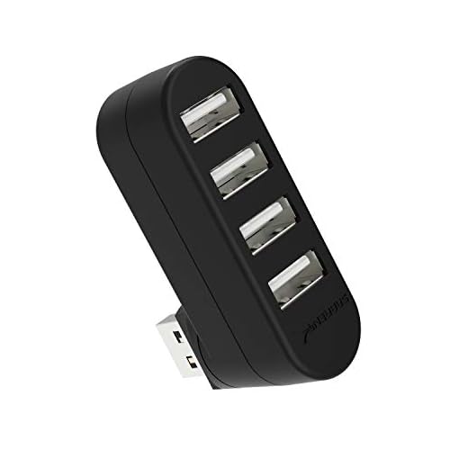 Sabrent HUB 4 Ports USB 2.0 [orientable à 90°/180°] (HB-UMN4)