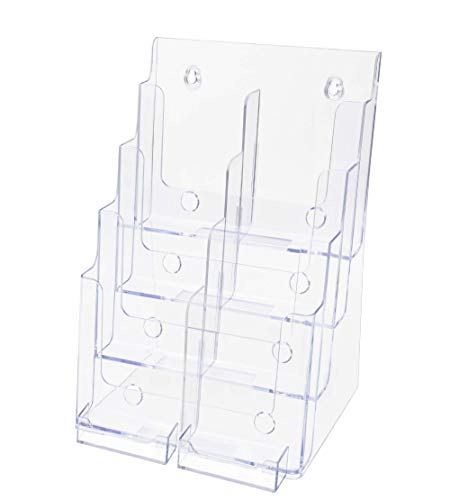 Signworld 4 Pocket Letter Size Brochure Holder 8-1/2