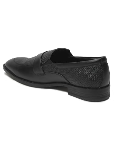 Image of TEAKWOOD LEATHERS Mens's Textured Leather Flexible 360 Moccasins, Stylish Classy Leather Shoes for Men
