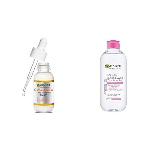 Garnier C Vitamini Parlak Süper Aydınlatıcı Serum (30 ml) + Garnier Skin Naturals Micellar Kusursuz Makyaj Temizleme Suyu (400 ml)