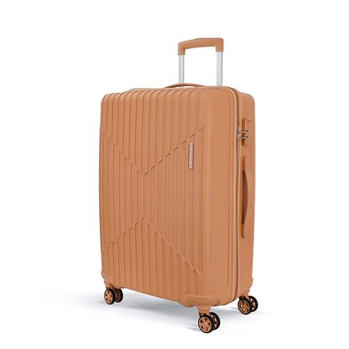 KAMILIANT by American Tourister Medium Savvy 70 Cms Check-in (PP) Hard Sided 8 Wheels Spinner Luggage/Suitcase/Trolley Bag (Orange Pastry) (Double Wheel)
