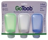 humangear GoToob 3fl. oz 3 Bottle Set 3OZ Clear