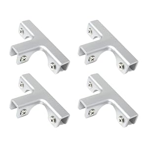 Aluminium-T-Klemmen, robuste T-förmige Verbindungsstücke, Multifunktions-Klemmen, Glas-Clip-Set für Pflanzkasten, Trennwände, Aluminiumverbinder, 4 Stück