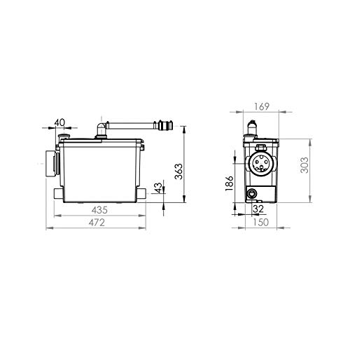 SFA WC Hefinstallatie Sanipack Pro Up, Compacte Afvalwaterpomp voor alle Gangbare Wandafvoersystemen met Silence… - Image 3
