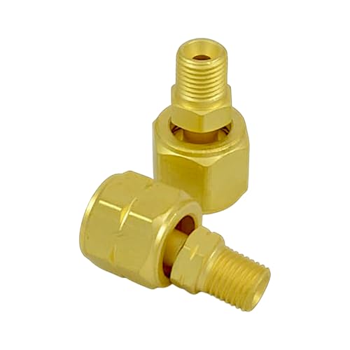 TWSupply Western 103 & 104 Oxygen/Acetylene Adaptors – A Size Hose to B Size Torch/Regulator – Brass Fittings – 3/8