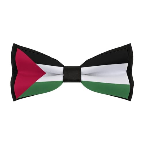DABOYOZHZH Palestine Flag Bowtie Casual Men's Bow Ties Cravat Neckwear For Wedding Party Suits Tie