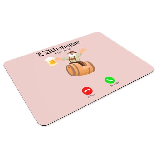 Set de table rose grand format lot de 4 dessous caoutchouc fête bière - 3