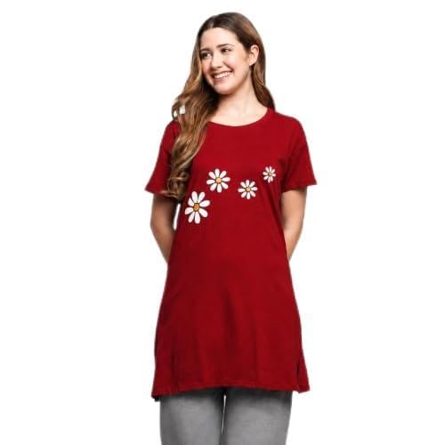 Stylish Night Wear Long T-Shirt Night Dress for Women-picture-29