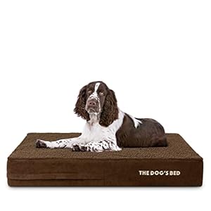 The Dog’s Bed Orthopedic Memory Foam Dog Bed, Large Brown Plush 40x25, Pain Relief for Arthritis, Hip & Elbow Dysplasia, Post Surgery, Lameness, Veterinary Approved, Waterproof Washable Cover The Dogs Bed Orthopedic Memory Foam Dog Bed Large Brown Plush 40×25 Pain Relief for Arthritis Hip Elbow Dysplasia Post Surgery Lameness Veterinary Approved Waterproof Washable Cover