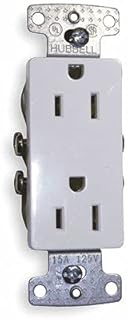 15A 5-15R 125V Receptacle Deco White - Pack Of 6
