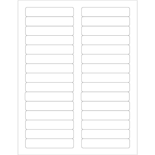 3.44 x 0.66 in. White Rectangle Laser Labels - Pack of 3000