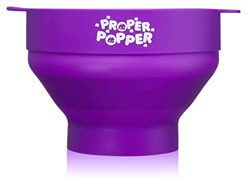 Image of The Original Proper Popper Microwave Popcorn Popper, Silicone Popcorn Maker, Collapsible Bowl BPA Free & Dishwasher Safe - (Purple)