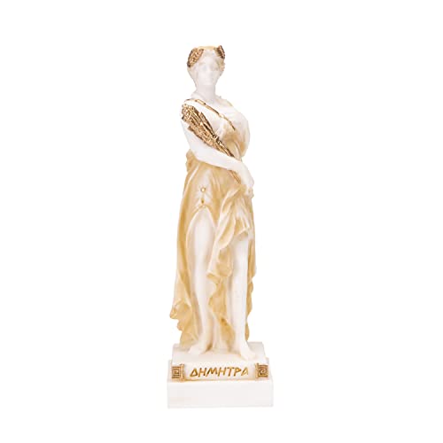 Estatua de Demeter de Alabastro Dorada 16 cm