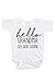7 ate 9 Apparel Pregnancy Announcement Onepiece - Hello Grandma White