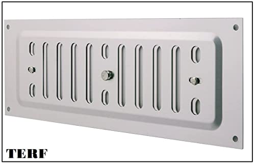 TERF® 9'' X 3'' Open and Close Adjustable Aluminium Air Vents 9'' X 3'' (225mm X 75mm) Single Brick Hit & Miss Sliding Adjustable Ventilation Plate Grille Cover including Fixing Screw - Image 4