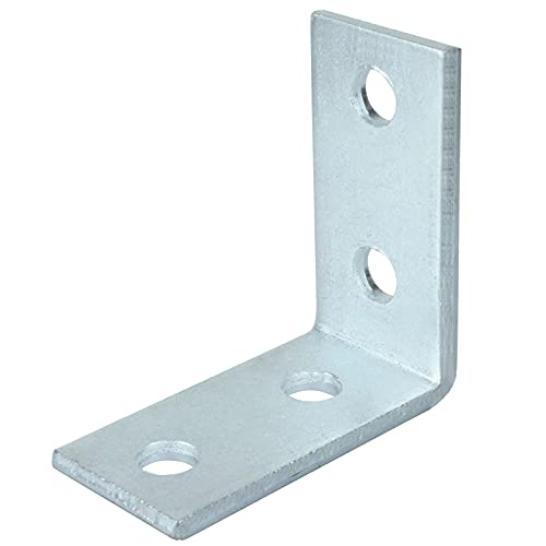heneng 12 Pcs 4 Hole L Shaped Connector Bracket for 1-5/8" Strut Channel, 90 Degree Fitting, 3/16" Thick by heneng - Image 4
