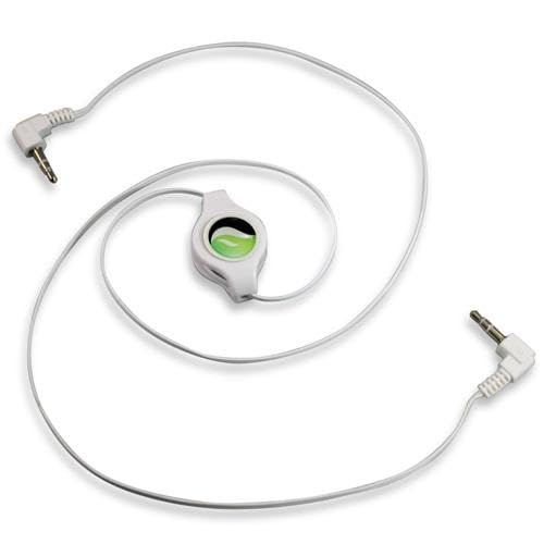Cable Auxiliar Retráctil 3.5mm para Audio Blanco miniatura 3