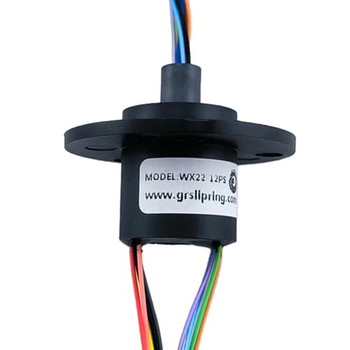 Bague collectrice électrique rotative anti-enroulement 12 voies pour signal fluide