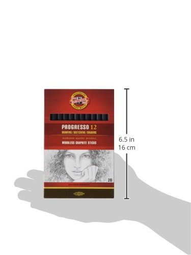 Lápices Koh-I-Noor Progresso Grafito 2B x12 miniatura 2