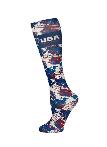 Hocsocx Team USA 2022 Socks Performance Liner Moisture-Wicking Protection for Field Hockey, Ice Hockey, and Soccer