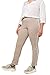 Produktbild Ulla Popken Damen große Größen Übergrößen Plus Size Bengalinhose Sienna, Galonstreifen, schmales Bein Mattes beige 22 727485 16-22
