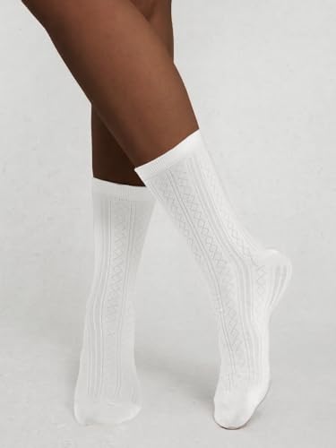 Image of COTTON DAY Women's Soft Combed Cotton Socks Seamless Toe Black White Navy