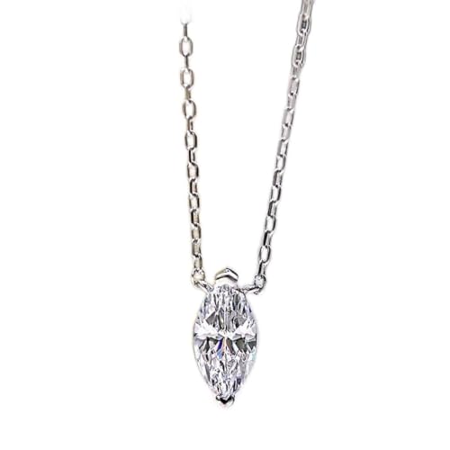 Pendentif argent 925 et moissanite marquise 1CT, bijoux fins de luxe pour femme