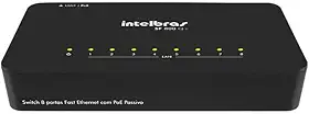 Switch 8 Portas Fast Ethernet SF 800 Q+ Preto Intelbras