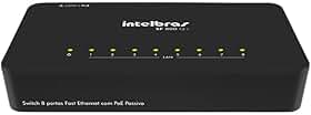 Switch 8 Portas Fast Ethernet SF 800 Q+ Preto Intelbras