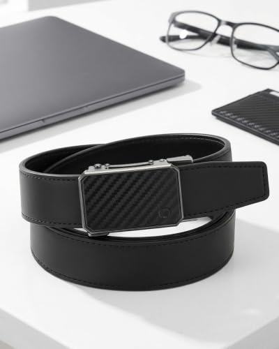Image of CHAOREN Ratchet Belt Men - 35mm Mens Belt Leather for Casual Jeans - Versatile Fit, Customizable Style