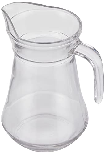 Luminarc - Broc à Anse Transparent - Verre Trempé - Compatible Lave-Vaisselle - Préhension Facile - Fabrication en France - Pichet Contenance 1 Litre