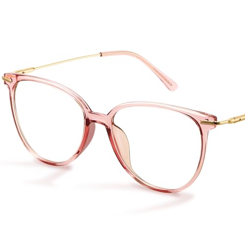 Gaoye Blue Light Glasses (Clear Lens, Round TR90 Frames)