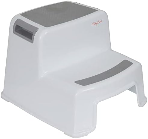 Babycurls 2 Step Stool for Toddlers Non Slip Sturdy Double Step Up For Kids Safe Toddler Loo Potty Toilet Training in The Bathroom Kitchen and Home