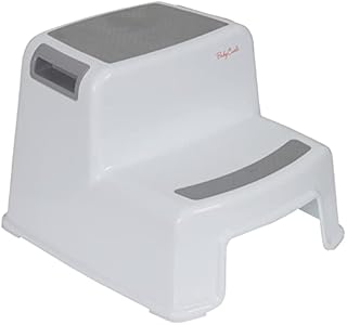 Babycurls 2 Step Stool for Toddlers Non Slip Sturdy Double Step Up For Kids Safe Toddler Loo Potty Toilet Training in The Bathroom Kitchen and Home