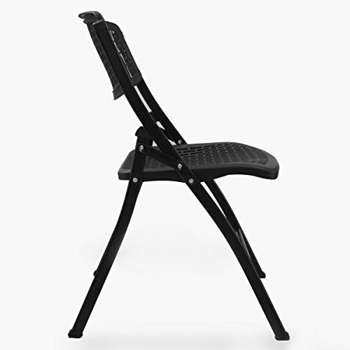 Image of Home Centre Metal Mid Back Ergonomic Without Cushion Chair (White)
