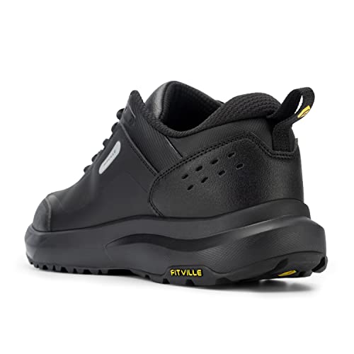 FitVille Mens Extra Wide Fit Walking Hiking Shoes Lightweight Casual Trainers Non-Slip Sneakers for Outdoor Trekking Camping Climbing