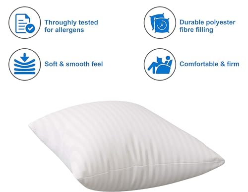 Wakewell Sofa Cushions, Microfibre, 16x16 Inches, White, Pack of 3 - Image 6
