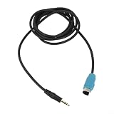 Kivivaka Adattatore audio AUX da 3,5 mm per autoradio Alpine KCE-236B MP3 PSP cavo di collegamento nero blu