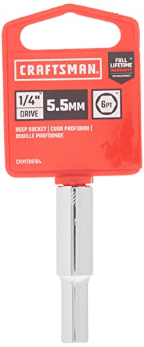 Image of CRAFTSMAN Deep Socket, Metric, 1 /4-Inch Drive, 5.5mm, 6-Point (CMMT99104)