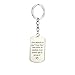 AmDxD Porte Clé Moto, Porte-Clés Acier Inoxydable Dog Tag avec Gravure One Minute to Say I Love You.Style 8, Argent
