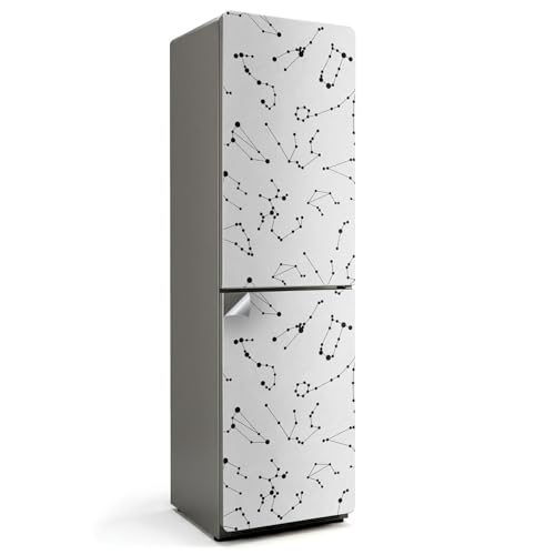 Sticker frigo 60x205 cm cache rayures motif constellation - 2